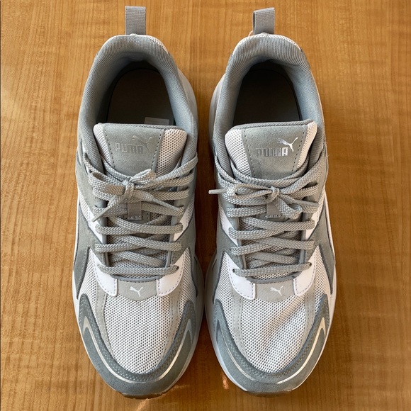 Puma Hypnotic LS Mens Shoes Classic Gray and White Trainers Size 9.5 - Picture 3 of 12